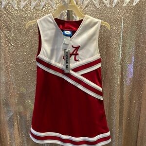 Alabama Crimson Red & White Kids Cheer Dress NWT